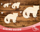 Unfinished Wood Red Panda Shape - Craft - up to 46" DIY