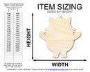 Unfinished Wood Cute Yeti Shape - Craft - up to 46" DIY
