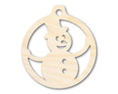 Unfinished Wood Snowman Ornament Shape - Craft - up to 46" DIY