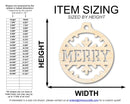 Unfinished Wood Merry Ornament Shape - Craft - up to 46" DIY