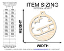 Unfinished Wood Sled Ornament Shape - Craft - up to 46" DIY