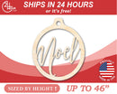 Unfinished Wood Noel Ornament Shape - Craft - up to 46" DIY