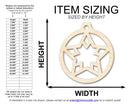 Unfinished Wood Star Ornament Shape - Craft - up to 46" DIY