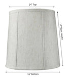 14"x16"x17" Tall Drum Lampshade Textured Oatmeal Fabric, Large Softback Cylinder for Tall Table Lamps