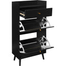 Rattan, Allen 2 door 1 drawer cabinet, shoe rack, double layer, suitable for entrance