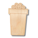Unfinished Wood Etched Tall Birthday Gift Shape | Paint By Line Crafts | up to 30" DIY