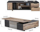 Spacious Executive Desk With Ample Storage Drawers