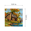 Needlepoint canvas for halfstitch without yarn Autumn 2563D - Printed Tapestry Canvas