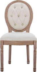 French Country Dining Chairs Oak Finish Button Back
