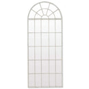 Lovecup Standing Barnwood Pane Floor Mirror in White Harvest Finish