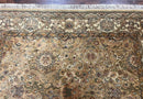 Indo Mahal Rug 8x10, Indian Jaipur Rug 8 x 10 ft, Wool Indo Persian Carpet, Handmade Traditional Floral Area Rug, Olive Green, Vintage Rug