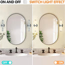 Resin Imitation Marble and Chrome Wall Sconce, Set of 2,Modern Vertical Light Fixture for Bathrooms, Hallways, and Bedrooms (Only Indoor)