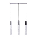 Acrylic Cylinder Chandelier // 3 Light