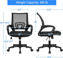 Ergonomic Mesh Office Chair With Lumbar Support Black