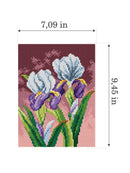 Needlepoint canvas for halfstitch without yarn Spring Irises 2595F - Printed Tapestry Canvas