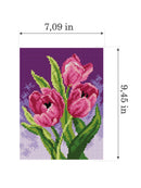 Needlepoint canvas for halfstitch without yarn Tulip 2596F - Printed Tapestry Canvas