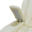 White Power Recliner Sofa With LED Lighting USB Charging