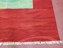 Red Turkish Kilim Rug, 5x7 - 6x8 Rugs, Red and Green Kilim Carpet, Kilim Area Rugs, Flatweave No Pile Rug, New Turkish Rug, Handmade Kilim