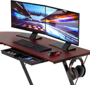 Vista L Shape Desk With Adjustable Monitor Stand Cherry