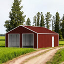 [25X33FT] Alora Heavy-Duty Dual-Door Galvanized Steel Storage Shed (SAK72345)