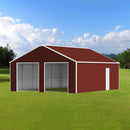 [25X33FT] Alora Heavy-Duty Dual-Door Galvanized Steel Storage Shed (SAK72345)