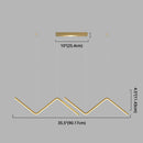 DecorBites™ Contemporary Zigzag Pendant LED Light Fixture with Metal Suspension