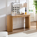 59.05'' Modern Console Table With Drawer for Entryway with Unique Vertical Stripe Design for Living Room Hallway Foyer Entrance Study,NATURE