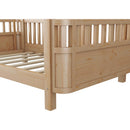 Twin Size Wood Platform Bed for Kids, Wood Low Profile Twin Bed with Rails for Girls and Boys, Natural (Patented Design)