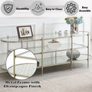 Zaba - TV Stand - Glass Top & Champagne