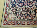 4' X 6' Antique Handmade India Floral Oriental Wool Rug Carpet Organic Blue