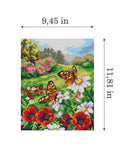 Gobelin canvas for halfstitch without yarn Butterflies in the Meadow 2628H