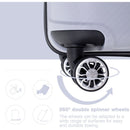 Hardshell Suitcase Spinner Wheels PP Luggage Sets Lightweight Durable Suitcase with TSA Lock,3-Piece Set (20/24/28), Silver