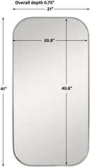 Taft 41 Inch Antique Brass Wall Mirror For Living Room