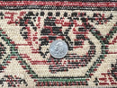 Persian Tribal Rug 2.6 x 5, Boteh Paisley Pattern, Red and Beige, Wool Hamadan Rug
