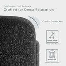 Nimiane Modern Boucle Sofa Set Black With Curved Arms