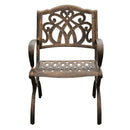 Outdoor Aluminum 5pc Round Patio Dining Set with Four Chairs