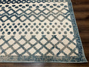 Modern Rug 8x10, Abstract Rug, Oat and Blue, Raised Pattern, Modway Rug Collection