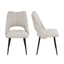 4-Chair Set Combination, Modern and Simple, With High Resilience Filling, Metal Legs, Adjustable Feet, Suitable For Kitchens and Dining Rooms,(Beige)