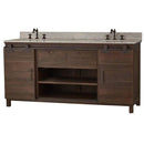 Lovecup Farmdoor Double Bathroom Vanity 40.9H x  72W x  24D in