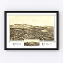 Vintage Map of Greenville, New Hampshire 1886