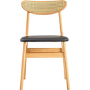 The stylish and durable solid wood dining chair, small curved back, PU cushion, and beautiful shape match perfectly with any room and everyday use