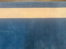 Blue and Cream Square Rug 10x10 ft, Large Square Carpet