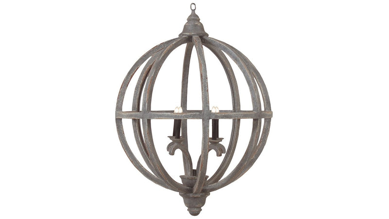 Lovecup Weathered Gray Axel Orb Chandelier L832