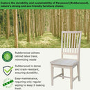 Mission Side Dining Chairs Set Of 2 Solid Parawood Unfinished 39.2 Inch Height