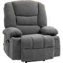 Power Lift Recliner Chair Sofa with Vibration Massage and Heat, Fabric Lift Chair for Elderly, Massage Recliner Chair with Remote Control, Side Pockets, Quick Assembly, Charcoal Gray
