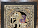 Indian Embroidery 3x3, Elephant Design, Detailed Needlepoint, Beadwork