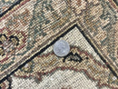 Indo Mahal Rug 8x10, Indian Jaipur Rug 8 x 10 ft, Wool Indo Persian Carpet, Handmade Traditional Floral Area Rug, Olive Green, Vintage Rug