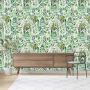 Modish Green Plants Wallpaper Vogue