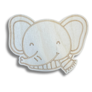 Unfinished Wood Etched Elephant Head Shape | Paint By Line Crafts | up to 30" DIY