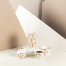 Amal - Arabic Coffee cups (6-Pc) - Beige & Gold